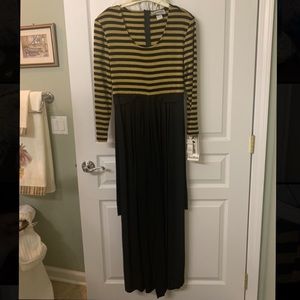 NWT Gold and Black Striped Jumpsuit